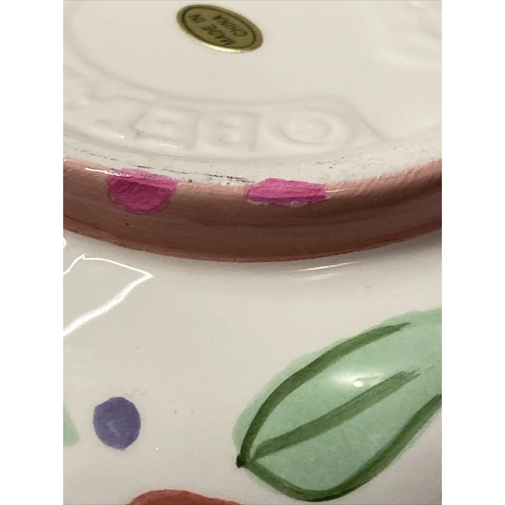 Betallic Ceramic Coffe Cup & Saucer flower Shape plate large cup Pre- owned